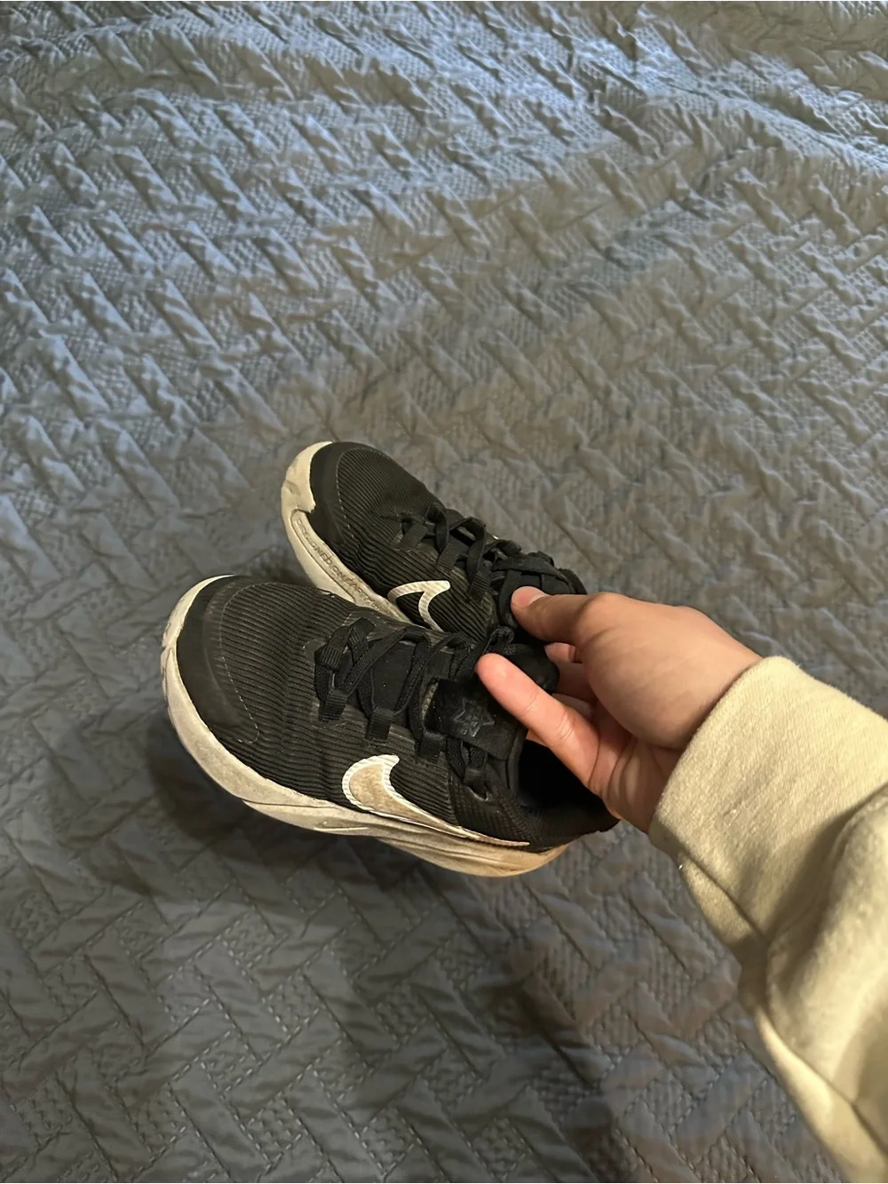 Nike Black Sneakers with White Swoosh